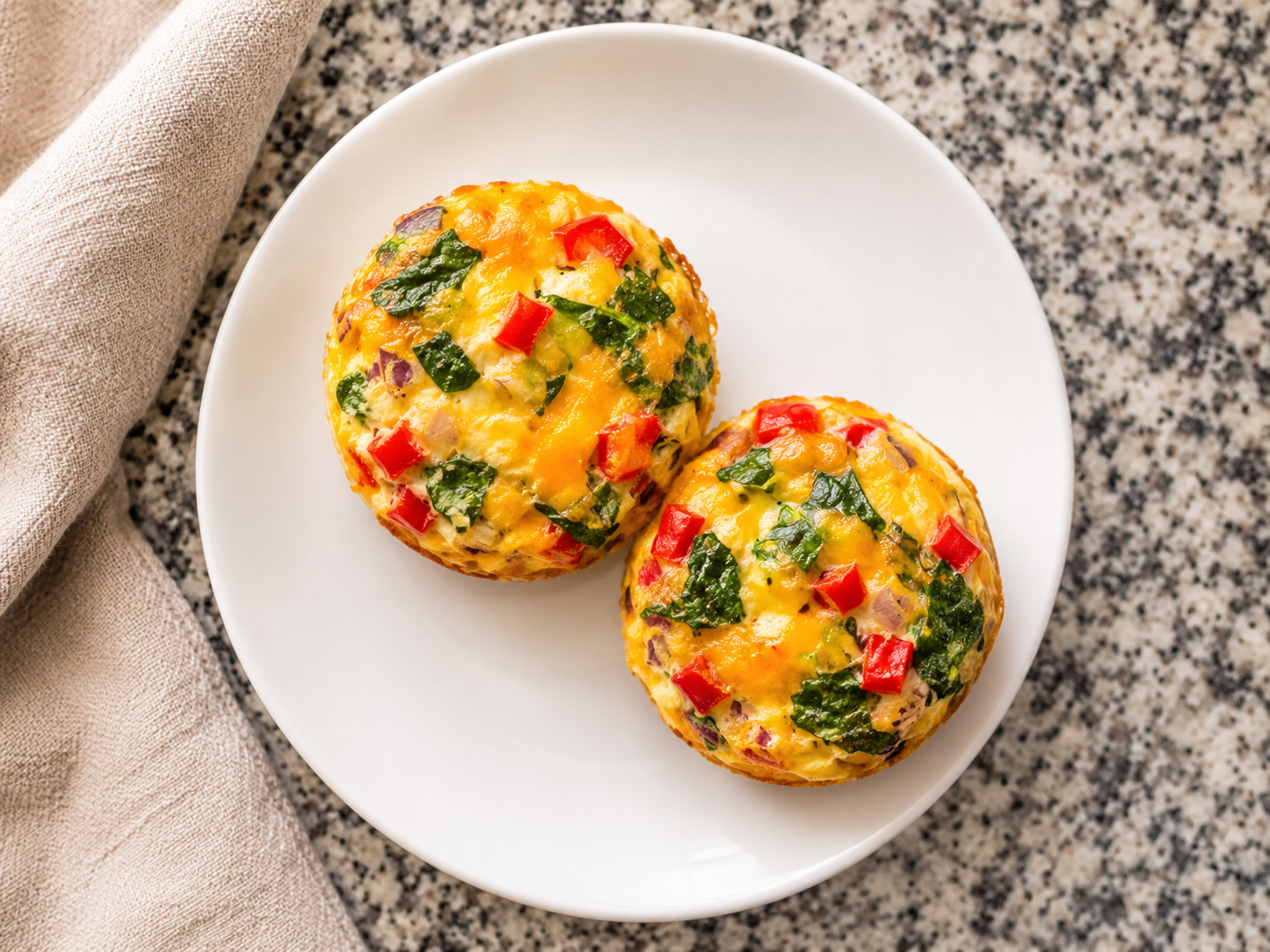 Red pepper & spinach egg bites