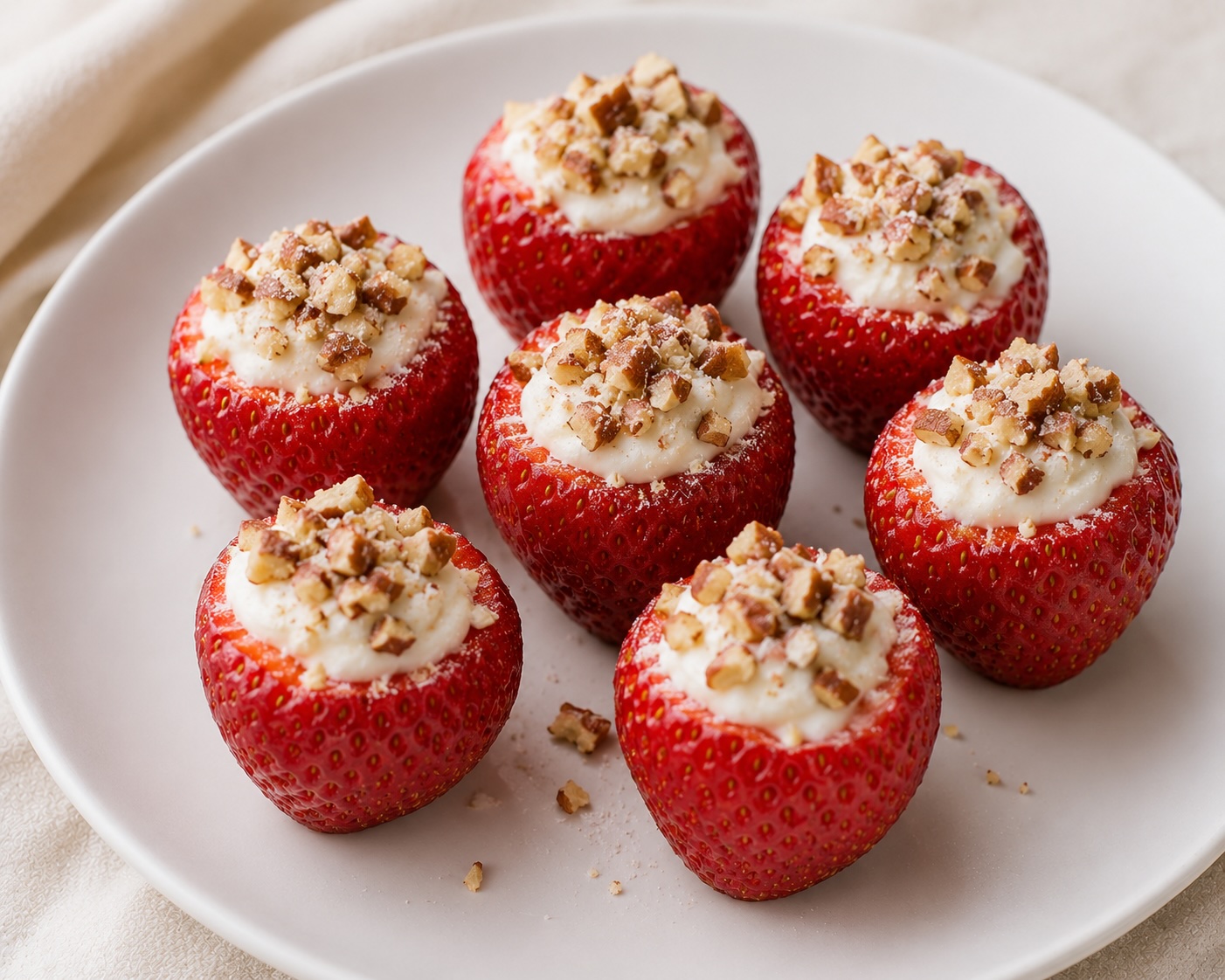 Healthy strawberry cheesecake bites