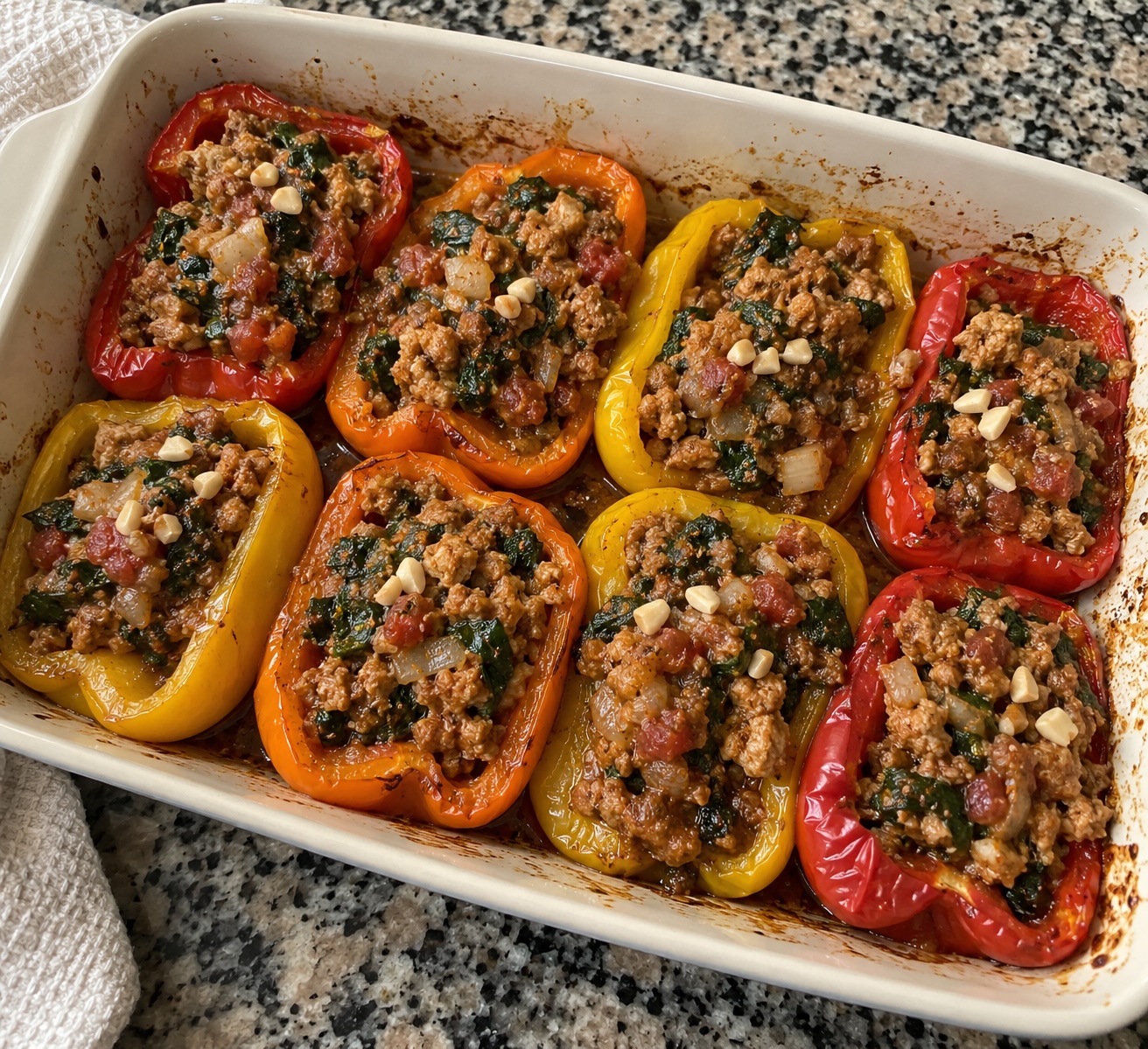 Spicy Southwest Whole30 stuffed peppers